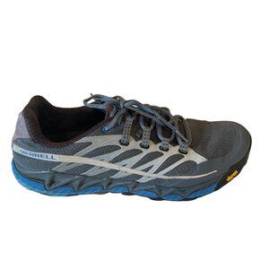 Merrell Men's All Out Peak Trail Running Shoes Gray/Blue Lightweight  9